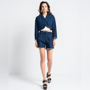 Ioanna Kourbela Denim Attitude Cropped Jean Jacket